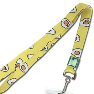 New gudetama Yellow Egg Pattern Lanyard